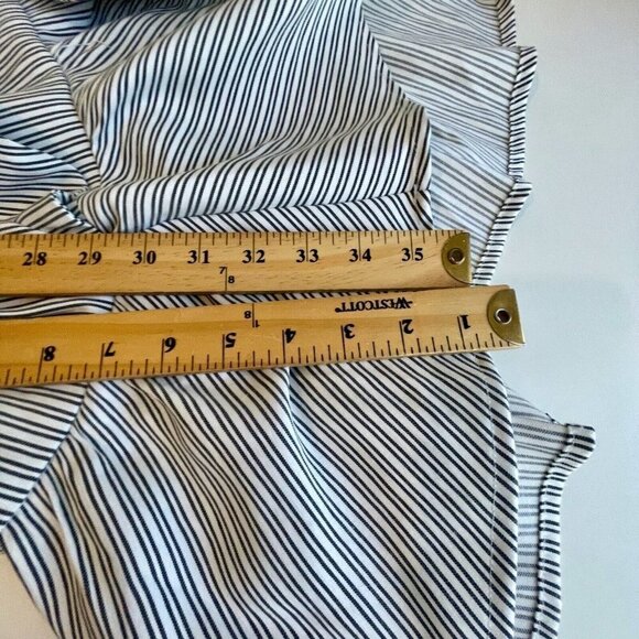 Velvet Heart Off Shoulder Fit & Flare Dress Womens L Black Belted Striped Ruffle - Picture 10 of 10